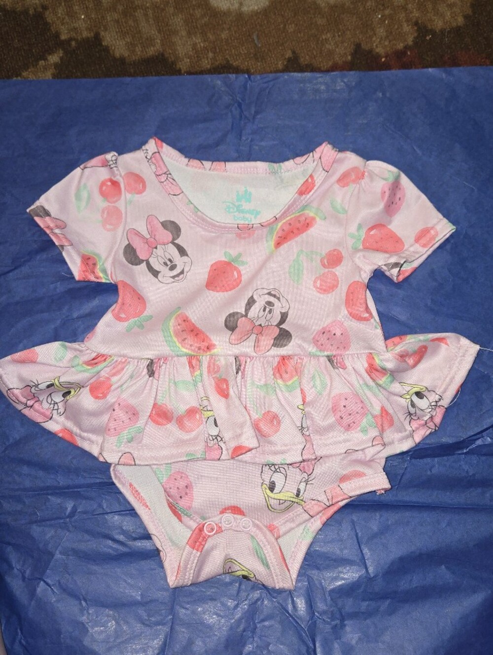 Disney Pink Minnie & Daisy Fruit One-Piece Swimsuit